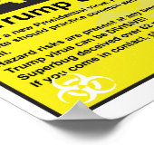 Attentie Trump Superbug-Poster Poster (Hoek)
