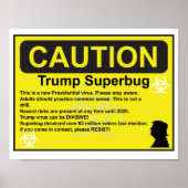 Attentie Trump Superbug-Poster Poster (Voorkant)
