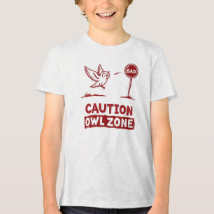Attentie Uil Zone – Speelse Uil T-shirt ontwerp