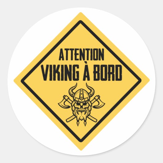 Attentie Viking à bord Sticker (Voorkant)