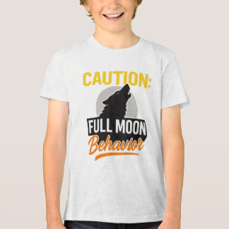 Attentie Volle Maan Gedrag Shirt – Funny Werewolf
