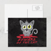 Attention À La Carte Postale Du Chat (Devant / Derrière)