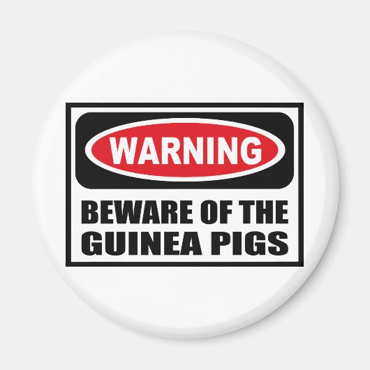 ATTENTION À LA GUINÉE PIGS Magnet (Devant)