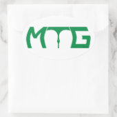 Attention à l'écart - autocollant de texte vert (Sac)