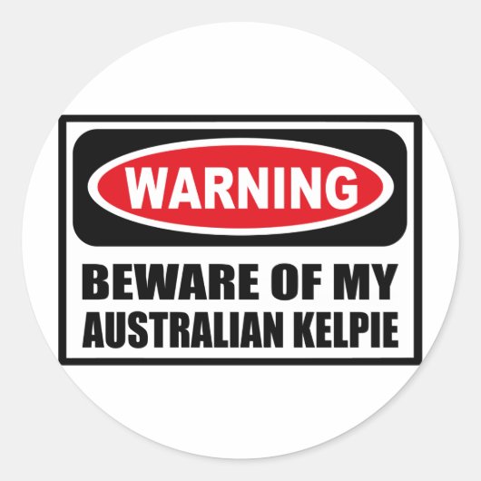 ATTENTION À MON Sticker KELPIE AUSTRALIEN (Devant)