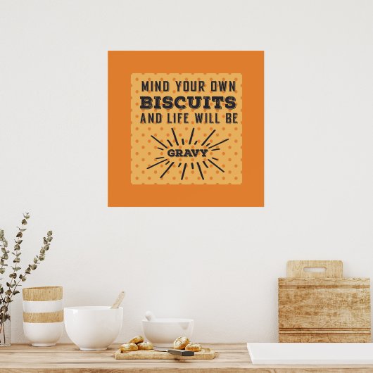 Attention à vos propres biscuits Drôle Poster Rétr (Cuisine)