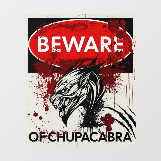 Attention au panneau Chupacabra (Feuille)