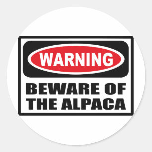 ATTENTION AU Sticker ALPACA