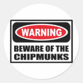 ATTENTION AU Sticker CHIPMUNKS (Devant)