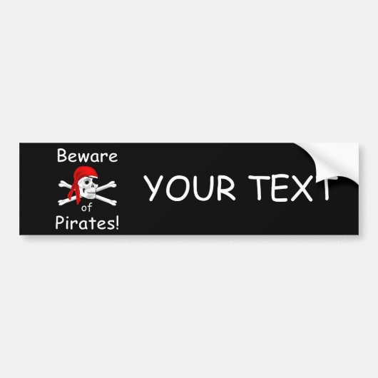 Attention au Sticker pare-chocs Pirates (Devant)