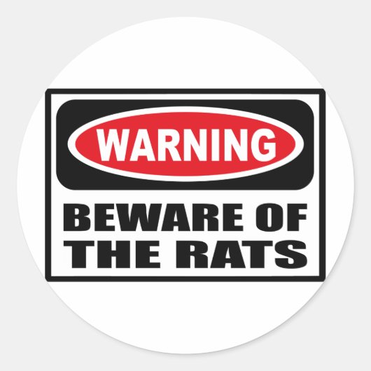 ATTENTION AU Sticker RATS (Devant)
