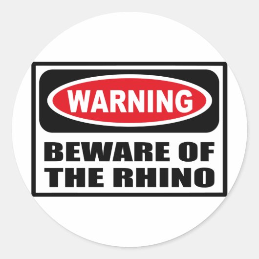 ATTENTION AU Sticker RHINO (Devant)