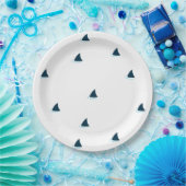 Attention aux requins ! assiette en papier (Fête)