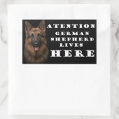 Attention berger allemand vit ici autocollant (Sac)