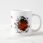 Attention Café chaud drôle Volcano Lava Mug (Droite)