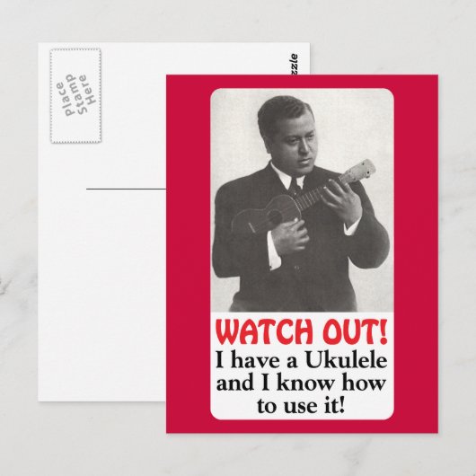 Attention ! Carte postale (Devant / Derrière)