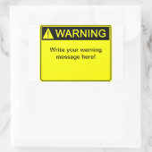 Attention! - Créez votre étiquette d'avertissement (Sac)