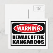 ATTENTION DE LA Carte Postale KANGAROOS (Devant / Derrière)