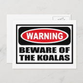 ATTENTION DE LA Carte Postale KOALAS (Devant / Derrière)