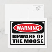 ATTENTION DE LA Carte Postale MOOSE (Devant / Derrière)