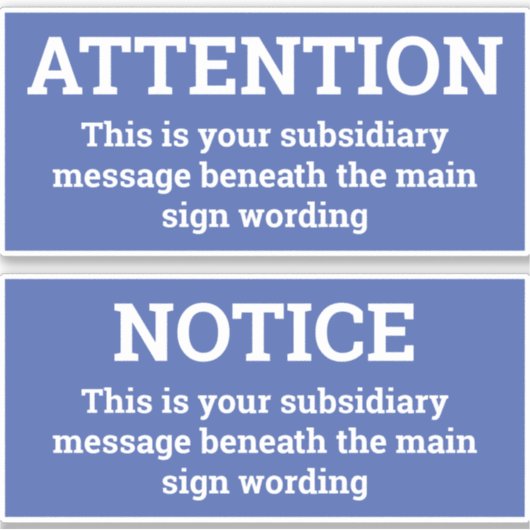 Attention - Deux autocollants de signalisation ble (Devant)
