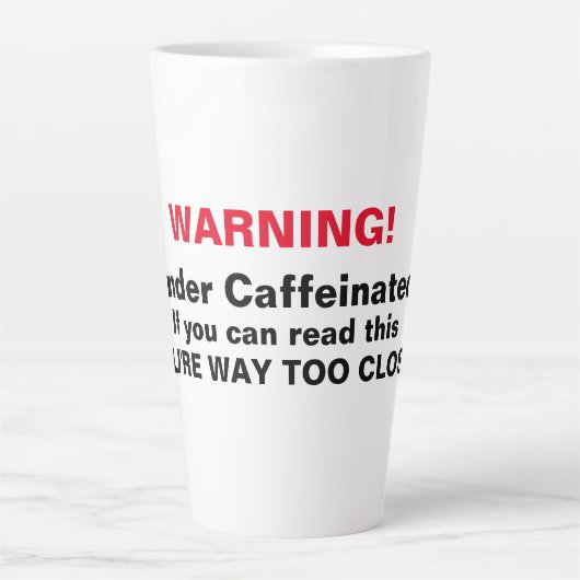Attention! Drôle café Mug —  (Devant)