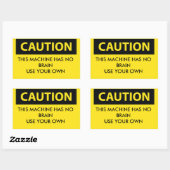 ATTENTION : humoristique professionnel autocollant (Feuille)