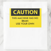 ATTENTION : humoristique professionnel autocollant (Sac)