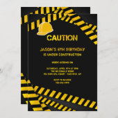 Attention Invitation Casque de Chantier (Devant / Derrière)