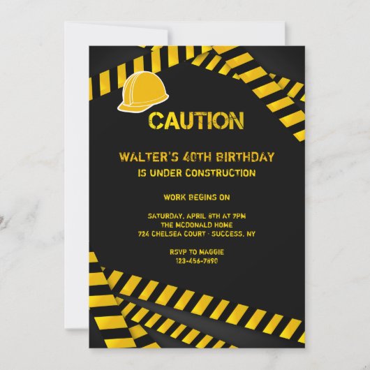 Attention Invitation Casque de Protection Obligato (Devant)