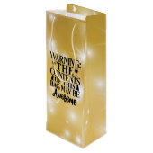 Attention : Le contenu de ce sac cadeau de vin de  (Dos Angle)