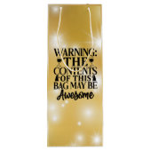 Attention : Le contenu de ce sac cadeau de vin de  (Dos)