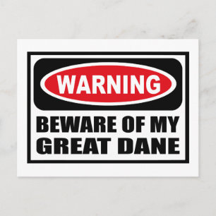 ATTENTION MÉFIEZ DE MA GRANDE carte postale DANE