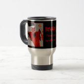 'Attention ! ' Mug café de voyage (Devant gauche)