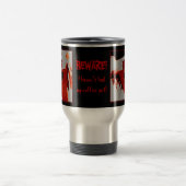 'Attention ! ' Mug café de voyage (Centre)