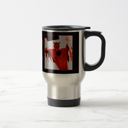 'Attention ! ' Mug café de voyage (Droit)