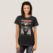 Attention my puppy is a karate master t-shirt (Voorkant volledig)