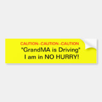 Attention Sticker de pare-chocs GrandMa
