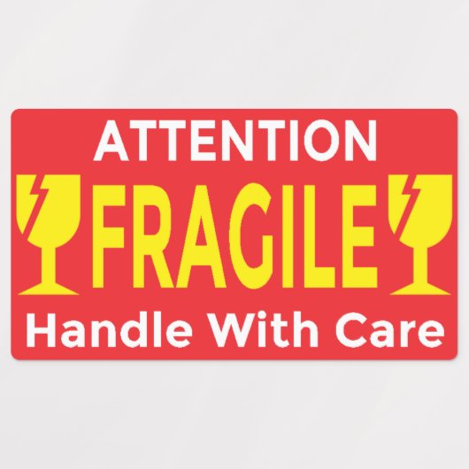 Attention Stickers Fragile - Handle Avec navire de (Design 2)