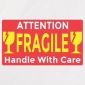 Attention Stickers Fragile - Handle Avec navire de (Design 1)