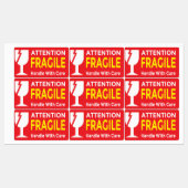 Attention Stickers Fragile - Handle Avec navire de (Feuille)