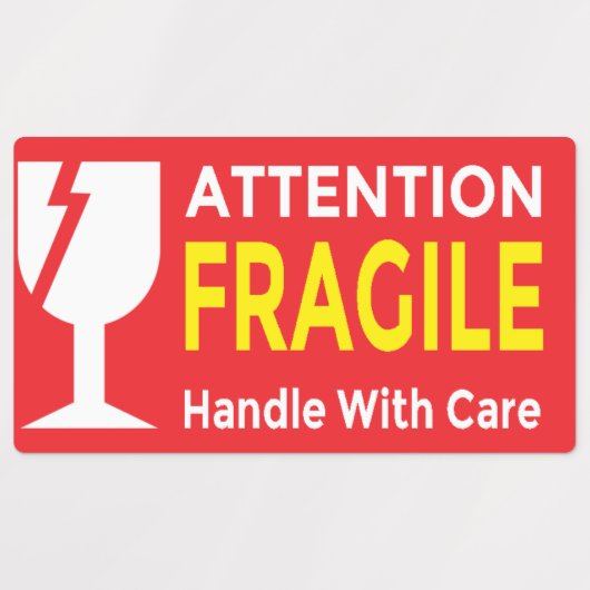 Attention Stickers Fragile - Handle Avec navire de (Design 2)