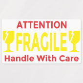 Attention Stickers Fragile - Handle Avec navire de (Design 1)