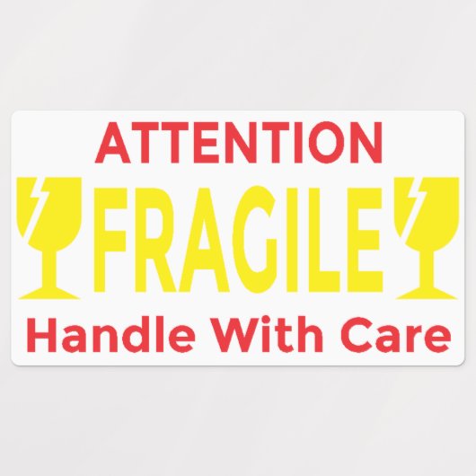 Attention Stickers Fragile - Handle Avec navire de (Design 1)