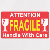 Attention Stickers Fragile - Handle Avec navire de (Design 2)