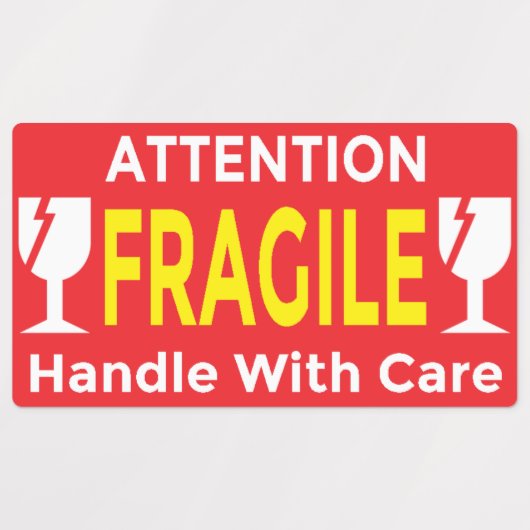 Attention Stickers Fragile - Handle Avec navire de (Design 2)