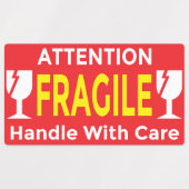 Attention Stickers Fragile - Handle Avec navire de (Design 1)
