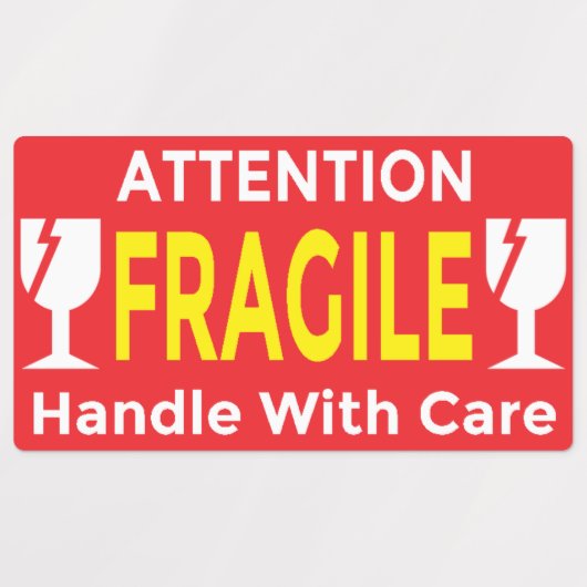 Attention Stickers Fragile - Handle Avec navire de (Design 1)