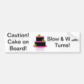 Attention ! Stickers pare-chocs Gâteau à bord (Devant)