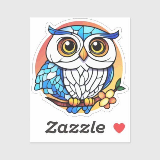 attentive owl sticker (Vel)
